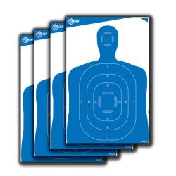 Allen EZ Aim 23x35 Silhouette Paper Target Blue 4 Pack