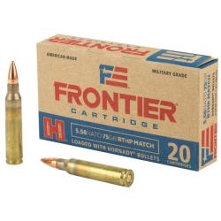 Frontier Cartridge Rifle Ammunition Brass 5.56 75-Grain 20-Rounds BTHP