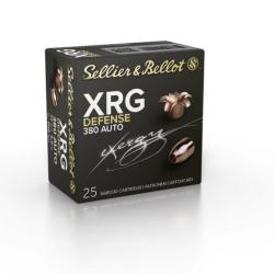 Sellier & Bellot XRG Defense Copper .380 ACP Ammunition 77-Grain 25-Rounds HP