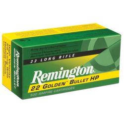 .22 LR Remington Golden Bullet 40 Grain PHP 1255 fps 50 Round Box 21006