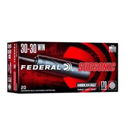 Federal Subsonic .30-30 Winchester 170Gr TSP Ammo, 20Rds
