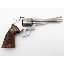 SMITH & WESSON MOD 66-2 357MAG/38SP NICKEL WOOD GRIP 6 SHOT
