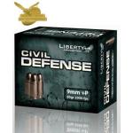 Liberty Ammunition Civil Defense 9MM 50GR HP 20Rds Lead-Free