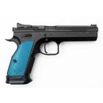 CZ TS 2 9mm Pistol, 20-Round, Black/Blue Grips