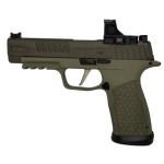 Shark Coast Tactical, P365 FUSE, 9mm, 4.3" Barrel, OR, Romeo-RS Compact 3MOA, Debo Green, (1)17 & (2)21rd