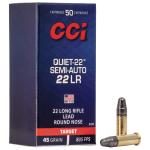 CCI Quiet-22 Semi Auto .22 Long Rifle Ammunition 500 RDs 45 ..