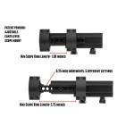 Offset Adjustable Length Scope Mount - 1 inch