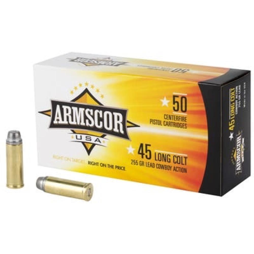 Armscor Centerfire Handgun Brass .45 LC 255-Grain 50-Rounds Lead