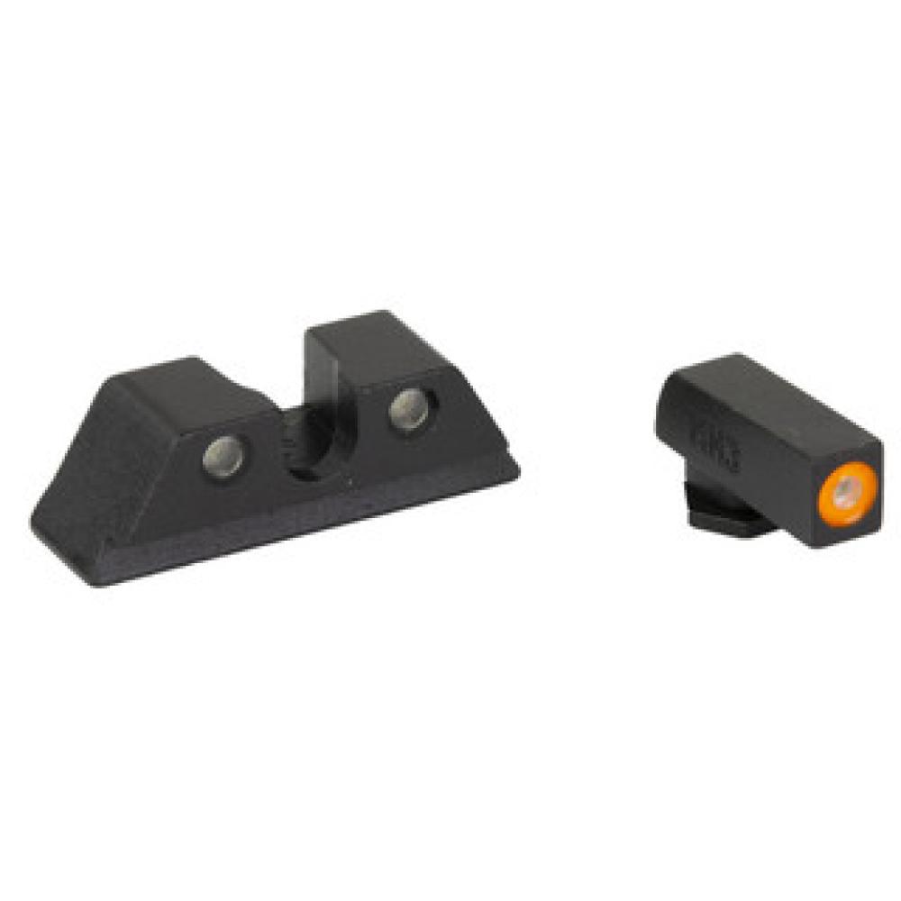 Meprolight Hyper-Bright, Tritium Sight Set, Orange Front/Green Rear, Fits Canik TP9