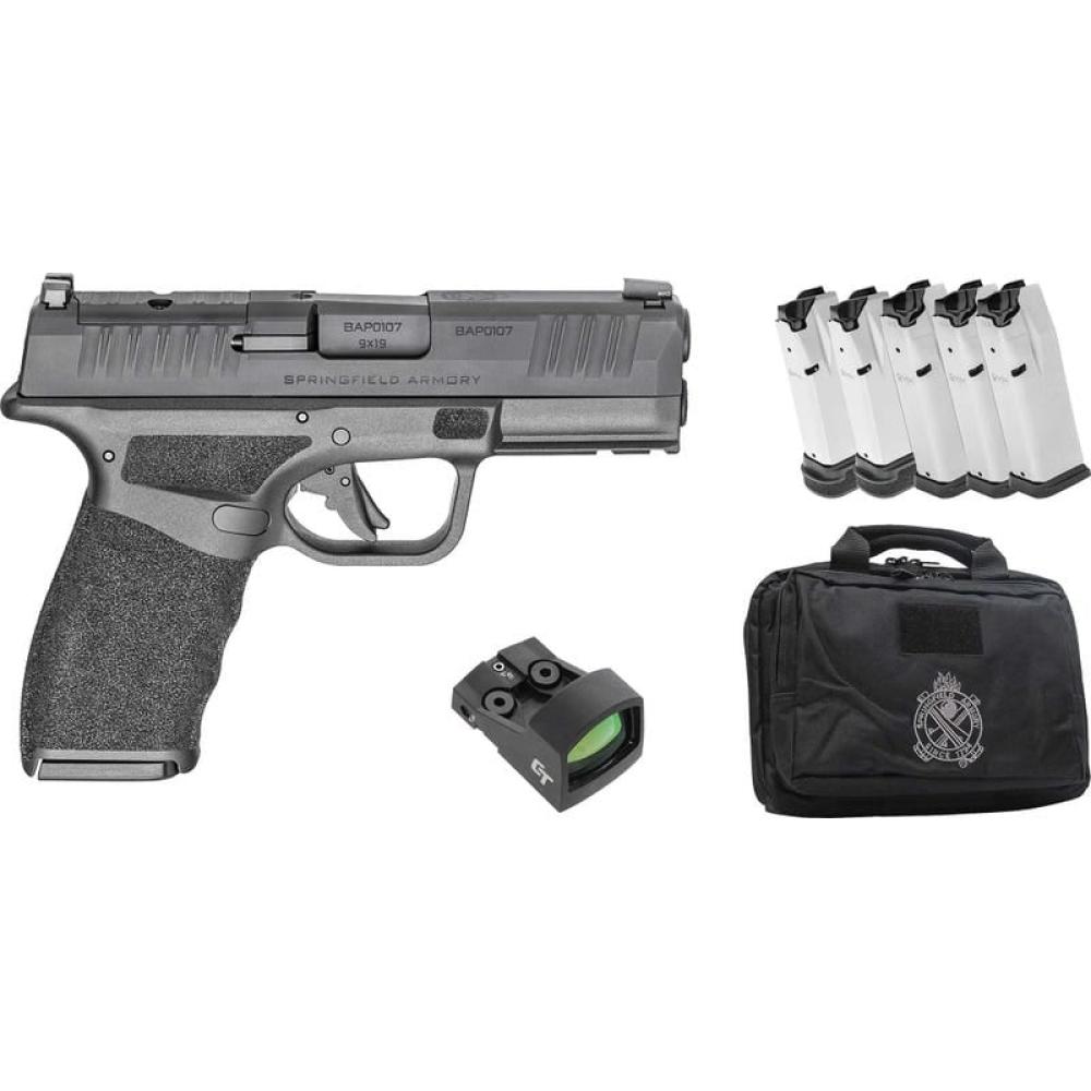 Springfield Armory Hellcat PRO OSP 9mm 3.7" Barrel 15/17-Rounds 5 Mags, CT1500 Red Dot