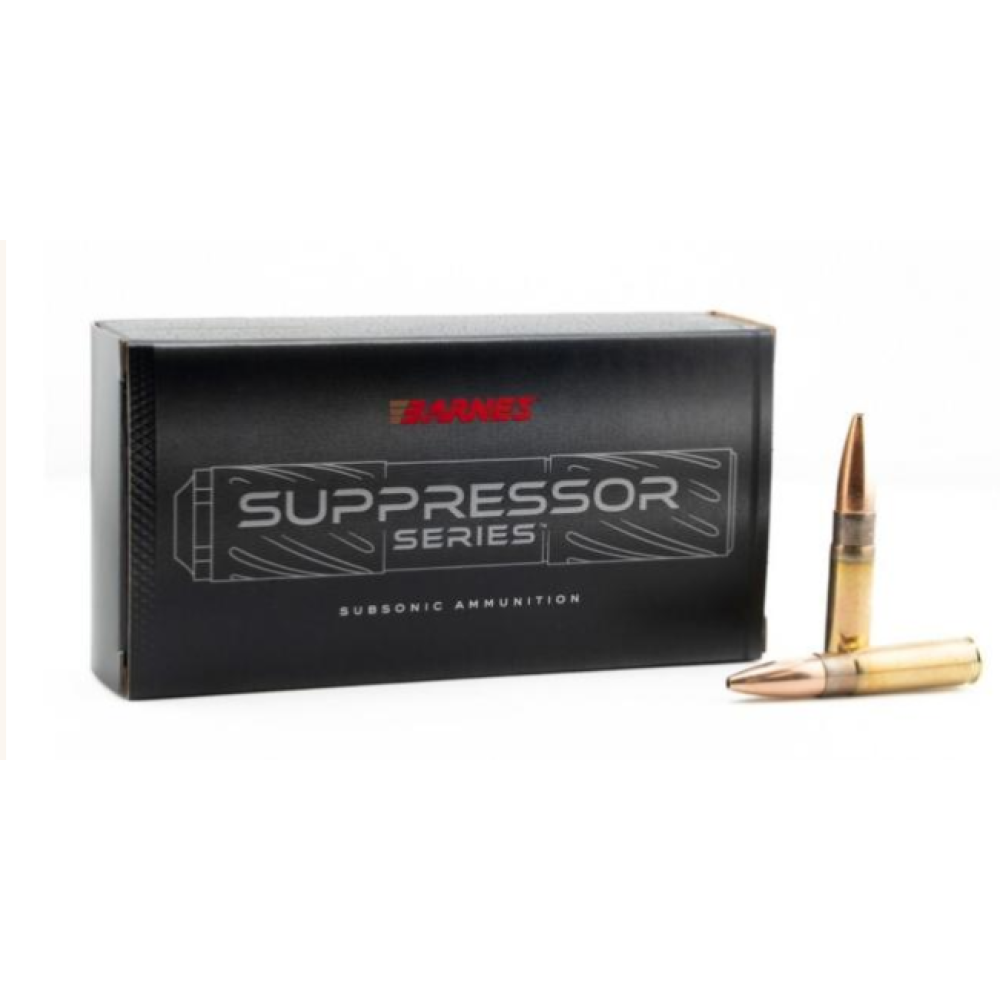 Barnes Suppressor Series Sierra MatchKing Rifle Ammunition .300 Blackout 220gr HP 1060 fps 20/ct