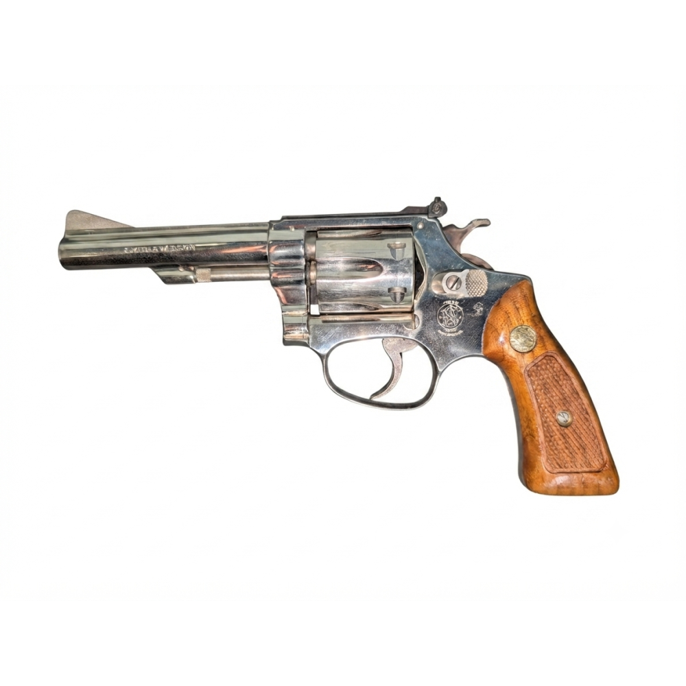 SMITH & WESSON MODEL 34 NICKEL 6 SHOT 22LR