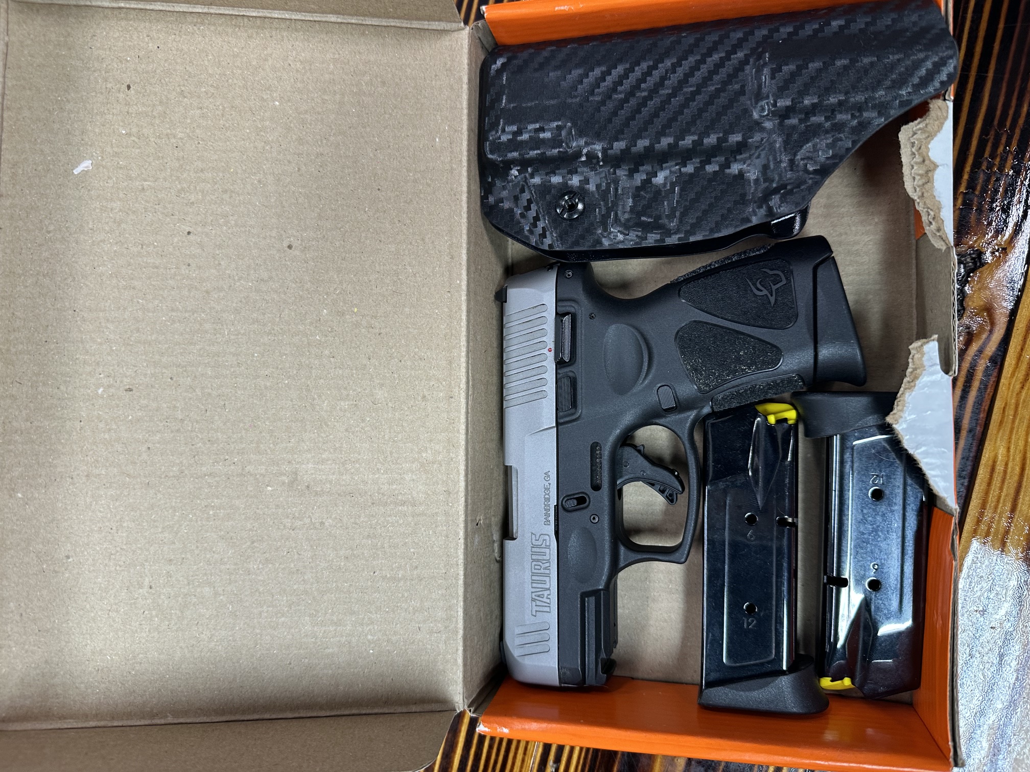 USED TAURUS G3C STAINLESS 9MM W/ BOX, HOLSTER, 3 MAGS-img-0