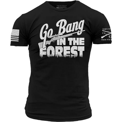 Men's Go Bang In The Forest T-Shirt - Black