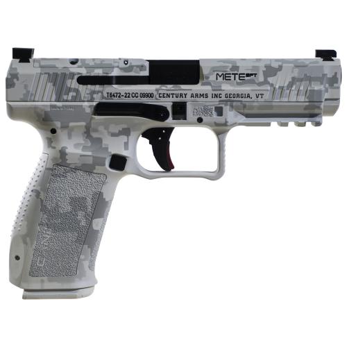 Canik Mete SFT Arctic Digital Camo Cerakote Optic Ready/Serrated Steel Slide, Polymer Frame