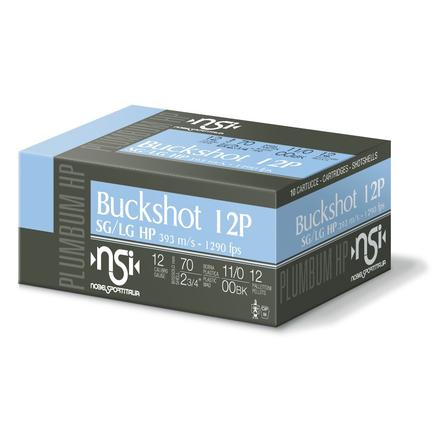 Nobel Sport Italia 12GA 2 3/4 12 Pellet 00 Buck Shot 10/Box-img-0