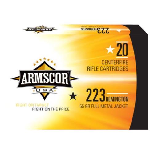 Armscor 223 Rem 55GR FMJ 20/Box Armscor 223 Rem 55GR FMJ 20/Box