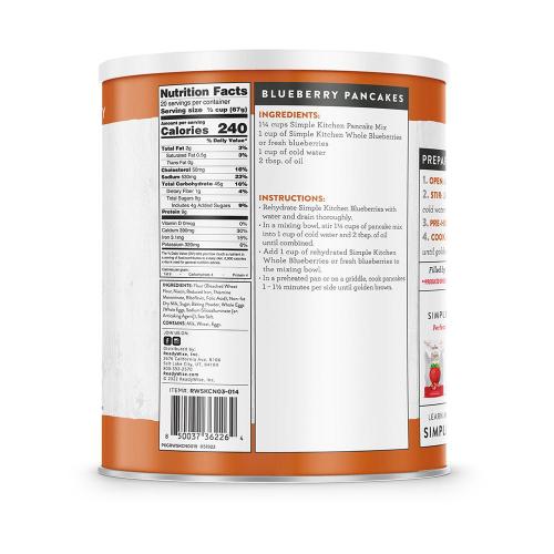 Readywise Simple Kitchen Pancake Mix 20 Serving