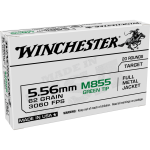 Winchester Lake City 5.56 M855 FMJ WIN 62 GR 20RD (GREEN TIP)