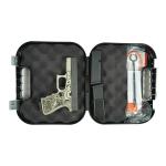 Glock 19 Gen 4 "American Made-Farm" Compact Handgun 9mm Luger 15rd Magazines(2) Nickel Finish 4" Barrel