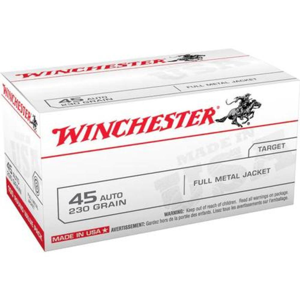Winchester 45ACP 230GR FMJ USA Valor Series 100/Box