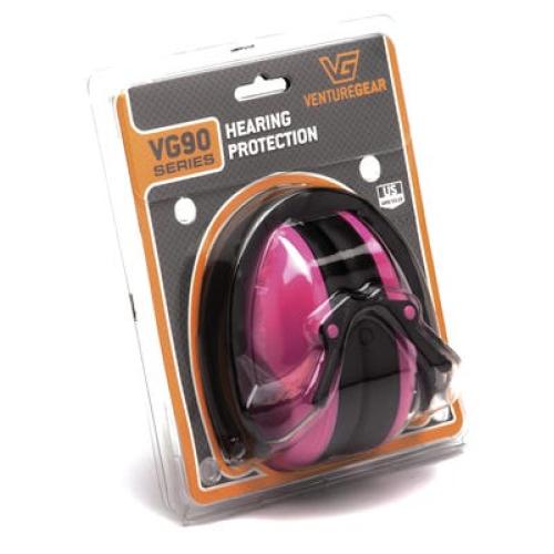 Pyramex Venture Gear VG90-Series Ear Protection, Pink/Black Adult