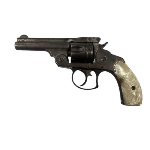 SMITH & WESSON TOP BREAK 38 CAL NICKEL REVOLVER - UPC86960