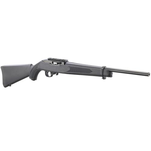 Ruger 10/22 Carbine .22 LR 18.5" Barrel 10-Rounds Semi-Auto Satin Black Rifle - 31210 (Scope Base Adapter, Black Synthetic Stock) Ruger 10/22 Carbine .22 LR 18.5" Barrel 10-Rounds Semi-Auto Satin Black Rifle - 31210 (Scope Base Adapter, Black Synthetic Stock)