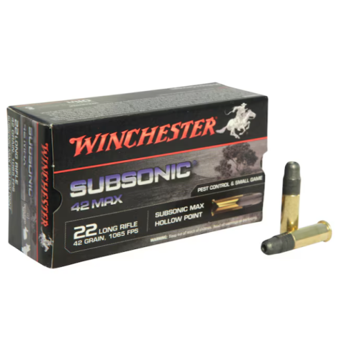Winchester Subsonic 42 Max 22LR 42gr HP 50/bx