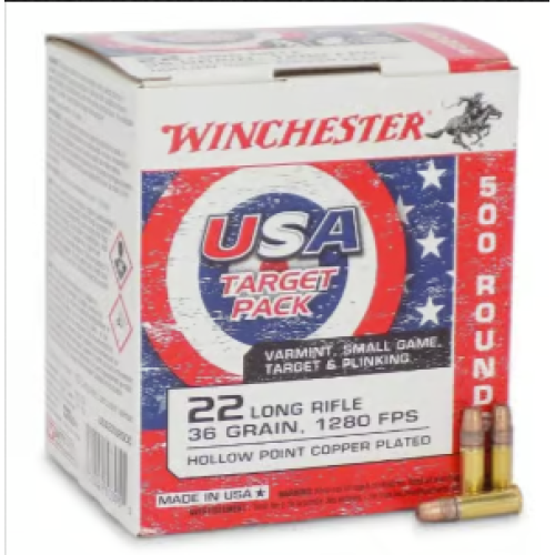 Winchester .22 LR 36 gr CPHP 500 Rounds Ammunition