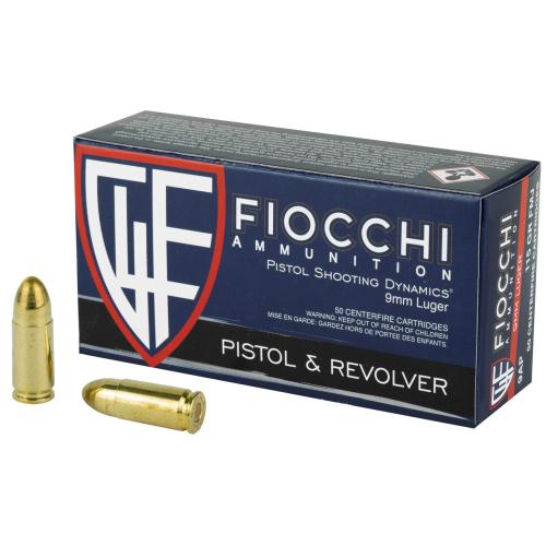 Fiocchi9FMJ115WhiteBox9mmLuger115grFullMetalJacket(FMJ)50PerBox20