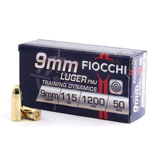 Fiocchi9FMJ115WhiteBox9mmLuger115grFullMetalJacket(FMJ)50PerBox20