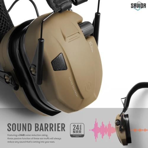 Savior Equipment Electronic Sound Suppression Ear Protection - Tan