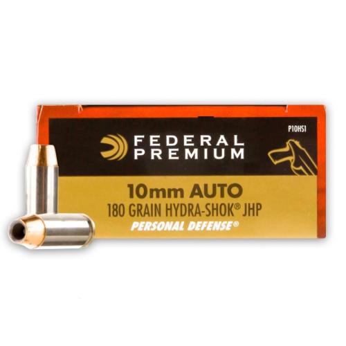 Federal Ammo 10MM 180gr Hydra-Shok JHP