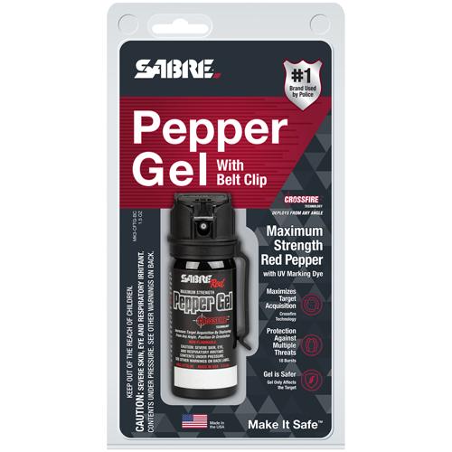 SABRE CROSSFIRE PPPR GEL W/CLP 1.8OZ