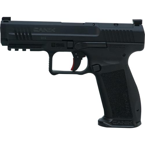 Canik HG6595N Mete SFT 9mm Luger 18+1/20+1 4.46 Black Match Grade Barrel, Black Nitride Optic Ready/Serrated Steel Slide, Black Polymer Frame w/Picatinny Rail, Black Polymer Grips Right Hand