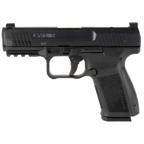Canik HG5637N Mete SF 9mm Luger 15+1 4.08 Barrel, Black Polymer Frame w/Picatinny Accessory Rail, Serrated Optic Cut  Steel Slide, Interchangeable Backstrap Grip, Includes 2 Magazines & Holster