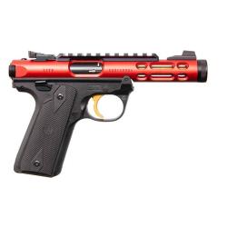 Ruger Mark IV 22/45 .22 LR Lite Red Pistol with Gold Trigger - 43935