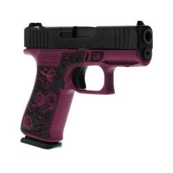 GLOCK G43X MOS CUSTOM 9MM GLOCK AND ROSES BLACK CHERRY PISTOL - PX4350201FRMOSBCFP