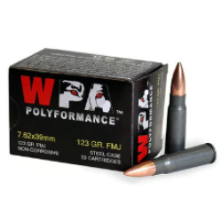 Wolf Performance 7.62x39 Ammunition 122 Grain Bi-Metal FMJ Steel