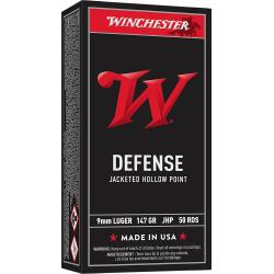 Winchester Ammo USA9JHP2 USA Defense 9mm Luger 147 gr Jacketed Hollow Point (JHP) 50 Per Box/ 10 Cs