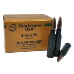 Wolf TelaAmmo Rifle Ammunition 5.45x39 65gr FMJ 2959 fps 30/ct