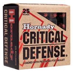 Hornady 90014 Critical Defense  25 ACP 35 gr Hornady Flex Tip eXpanding (FTX) 25 Per Box/ 10 Cs