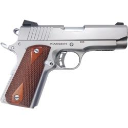 Rock Island 51868 Rock Standard CS *CA Compliant 45 ACP 3.63 7+1 Matte Stainless Steel Frame & Slide Double Diamond Checkered Wood Grip