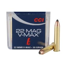 CCI 0073 VMAX  22 WMR, 30 gr, Hornady V-Max/ 50 Per Box/ 40 Cs