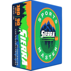 Sierra Sports Master 380 Auto 90 GR JHP Ammo 20 rnds