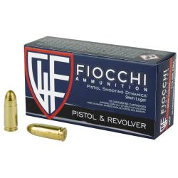 Fiocchi9FMJ115WhiteBox9mmLuger115grFullMetalJacket(FMJ)50PerBox20