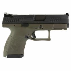 CZ-USA 89565 P-10 S 9mm Luger 3.50 12+1 OD Green Finish Frame with Inside Railed Black Steel Slide, Polymer Grip, Reversible Mag Release & Picatinny Rail