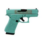 GLOCK G43X 9MM CUSTOM ENGRAVED TIFFANY BLUE “GLOCK & ROSES” PISTOL - UX4350201GRP