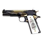 COLT 1911 38 SUPER POLISHED BLUE WITH GOLD AND COPPER INLAYS PISTOL - O1911C-38-BDB